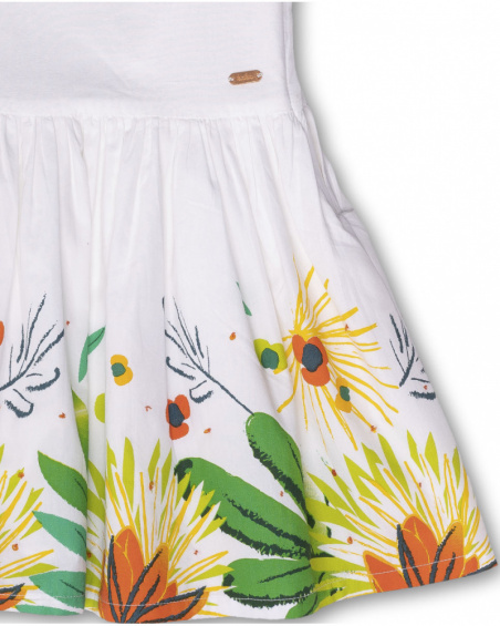 Robe en popeline blanche pour fille Tropic Feelings Robe en popeline blanche pour fille Tropic Feelings
