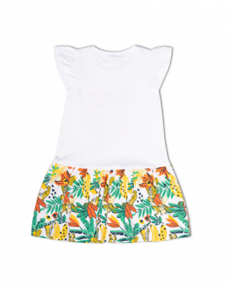 Robe en maille blanche pour fille Tropic Feelings Robe en maille blanche pour fille Tropic Feelings