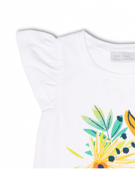 Robe en maille blanche pour fille Tropic Feelings Robe en maille blanche pour fille Tropic Feelings
