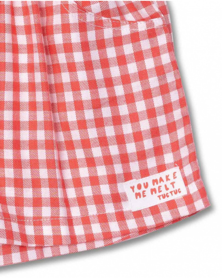 Short en popeline vichy pour fille Really Sweet Short en popeline vichy pour fille Really Sweet