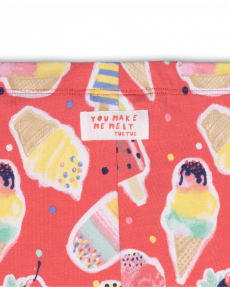 Legging en maille rouge fille Really Sweet Legging en maille rouge fille Really Sweet