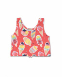 Top en maille rouge pour fille Really Sweet Top en maille rouge pour fille Really Sweet