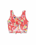 Top en maille rouge pour fille Really Sweet Top en maille rouge pour fille Really Sweet