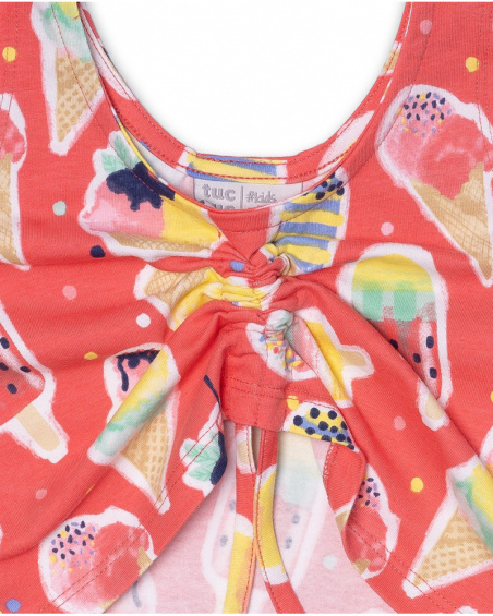 Top en maille rouge pour fille Really Sweet Top en maille rouge pour fille Really Sweet