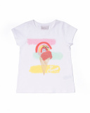 T-shirt blanc en maille pour fille Really Sweet T-shirt blanc en maille pour fille Really Sweet