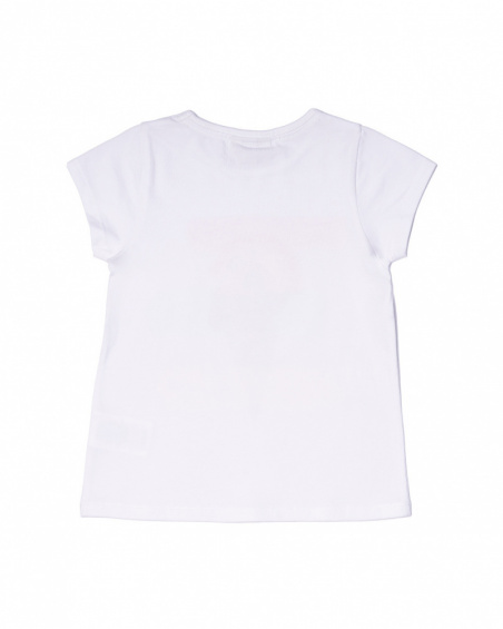 T-shirt blanc en maille pour fille Really Sweet T-shirt blanc en maille pour fille Really Sweet