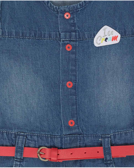 Combinaison en jean bleu pour fille Really Sweet Combinaison en jean bleu pour fille Really Sweet
