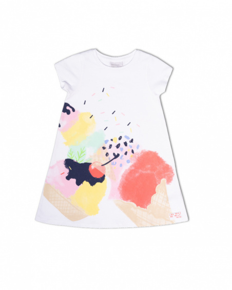 Robe en maille blanche pour fille Really Sweet Robe en maille blanche pour fille Really Sweet