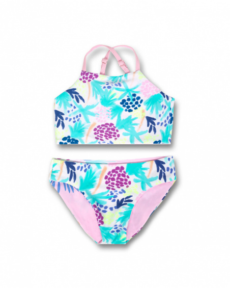 Bikini fille réversible imprimé violet Malibu Bikini fille réversible imprimé violet Malibu