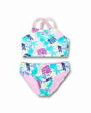 Bikini fille réversible imprimé violet Malibu Bikini fille réversible imprimé violet Malibu