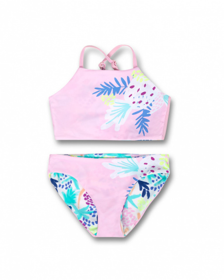 Bikini fille réversible imprimé violet Malibu Bikini fille réversible imprimé violet Malibu