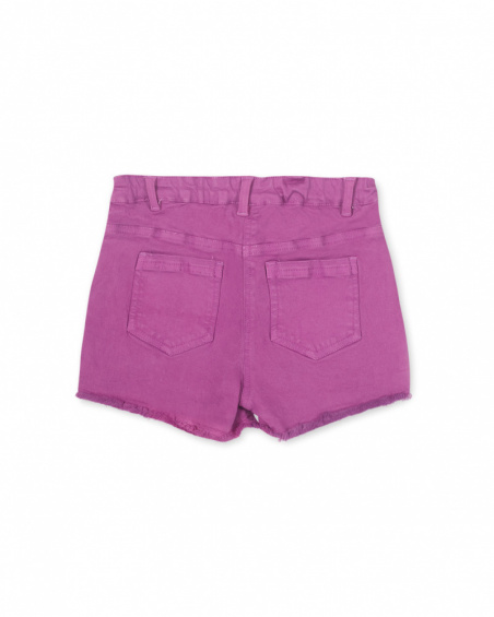 Short en jean violet pour fille Malibu Short en jean violet pour fille Malibu