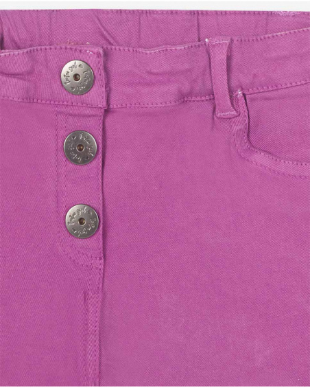 Short en jean violet pour fille Malibu Short en jean violet pour fille Malibu