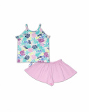 Ensemble maille et imprimé violet fille Malibu Ensemble maille et imprimé violet fille Malibu