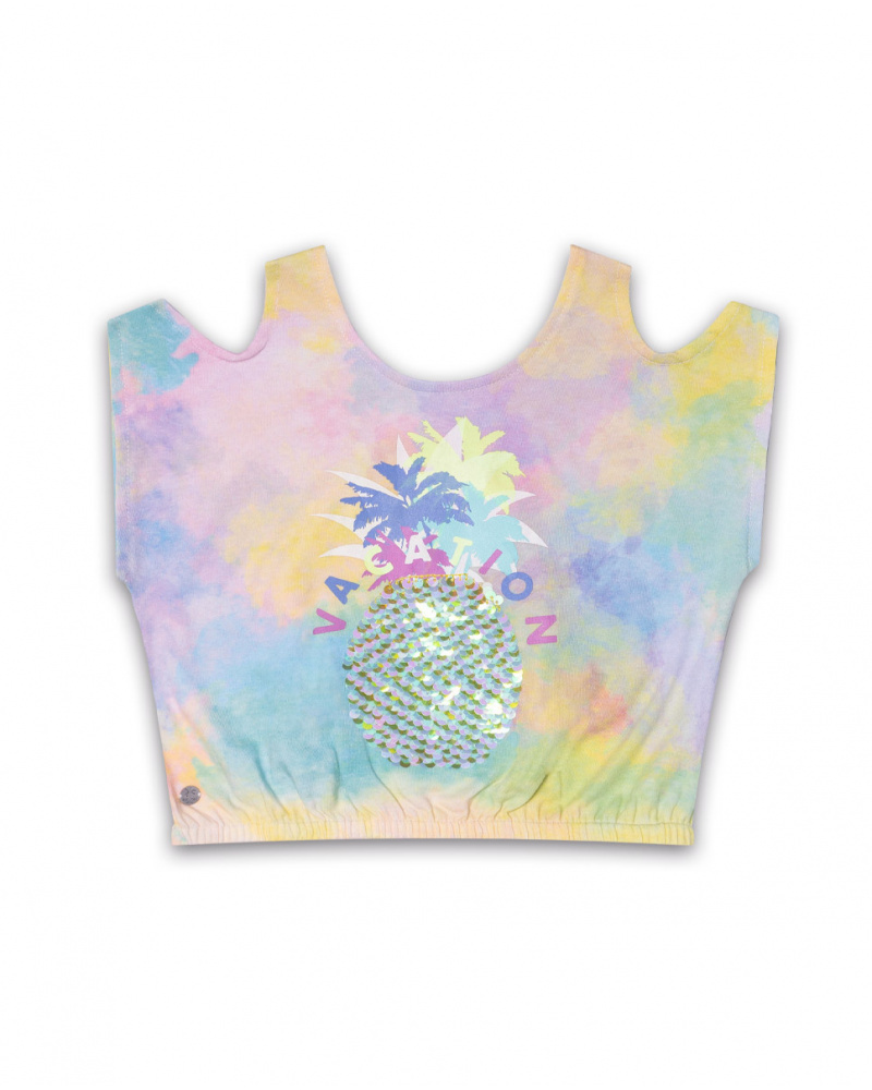 T-shirt fille Malibu en maille tie-dye