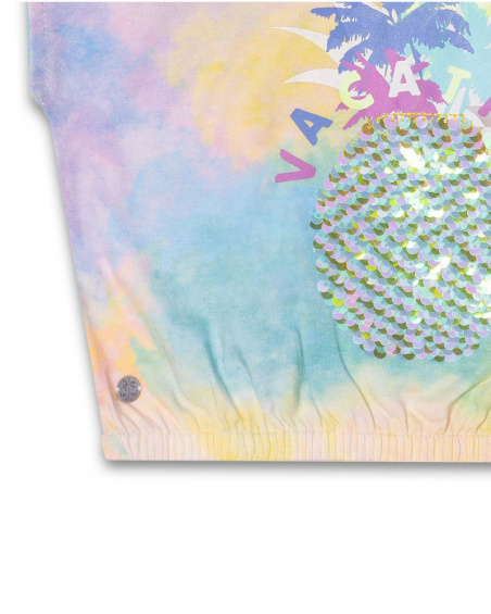 T-shirt fille Malibu en maille tie-dye T-shirt fille Malibu en maille tie-dye