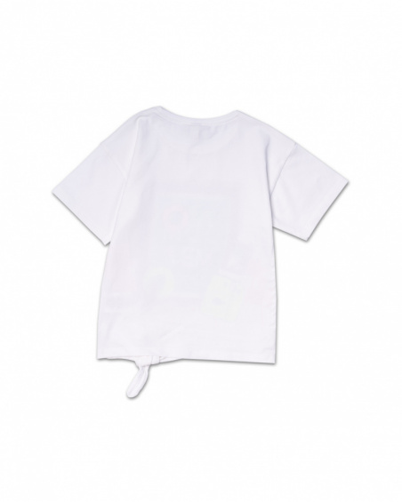 T-shirt blanc en maille pour fille Malibu T-shirt blanc en maille pour fille Malibu