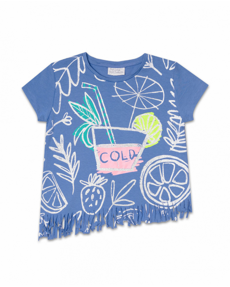 T-shirt en maille violet fille Malibu