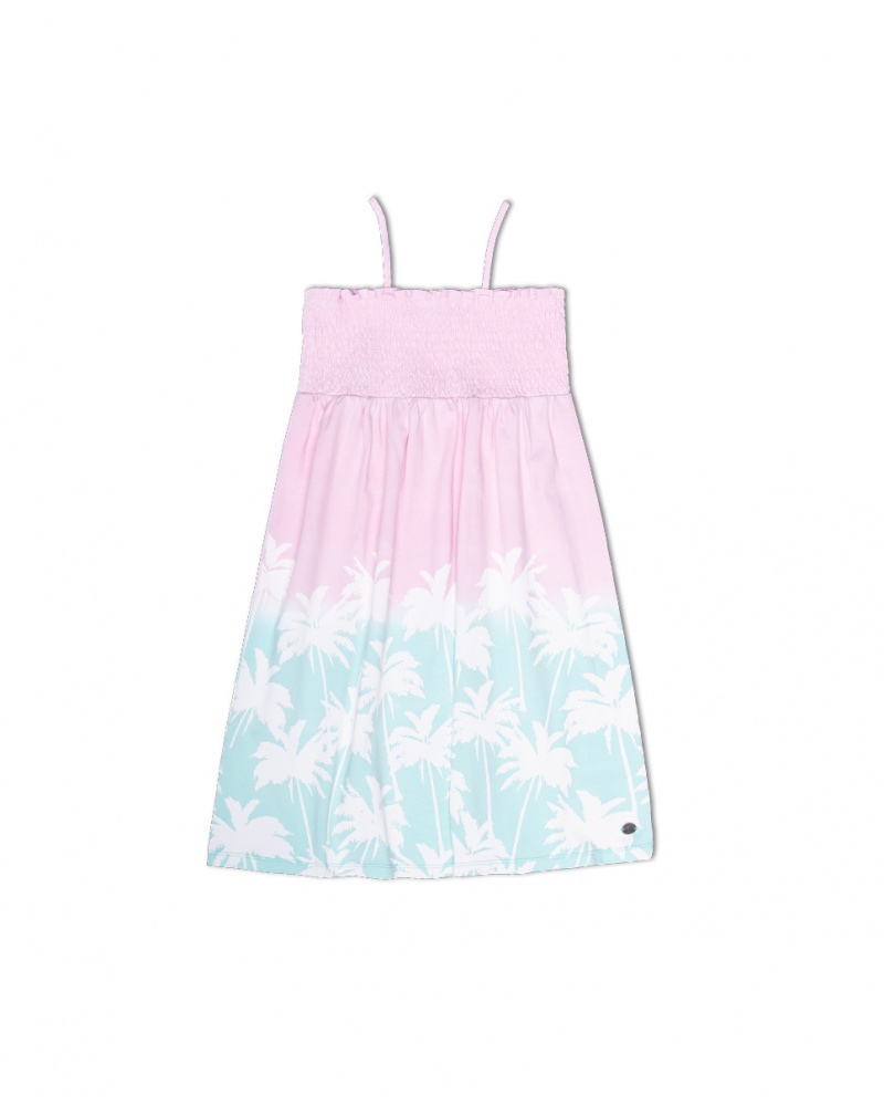Robe en maille tie-dye rose bleu pour fille Malibu