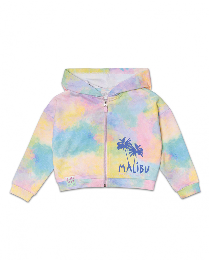 Veste polaire tie-dye fille Malibu