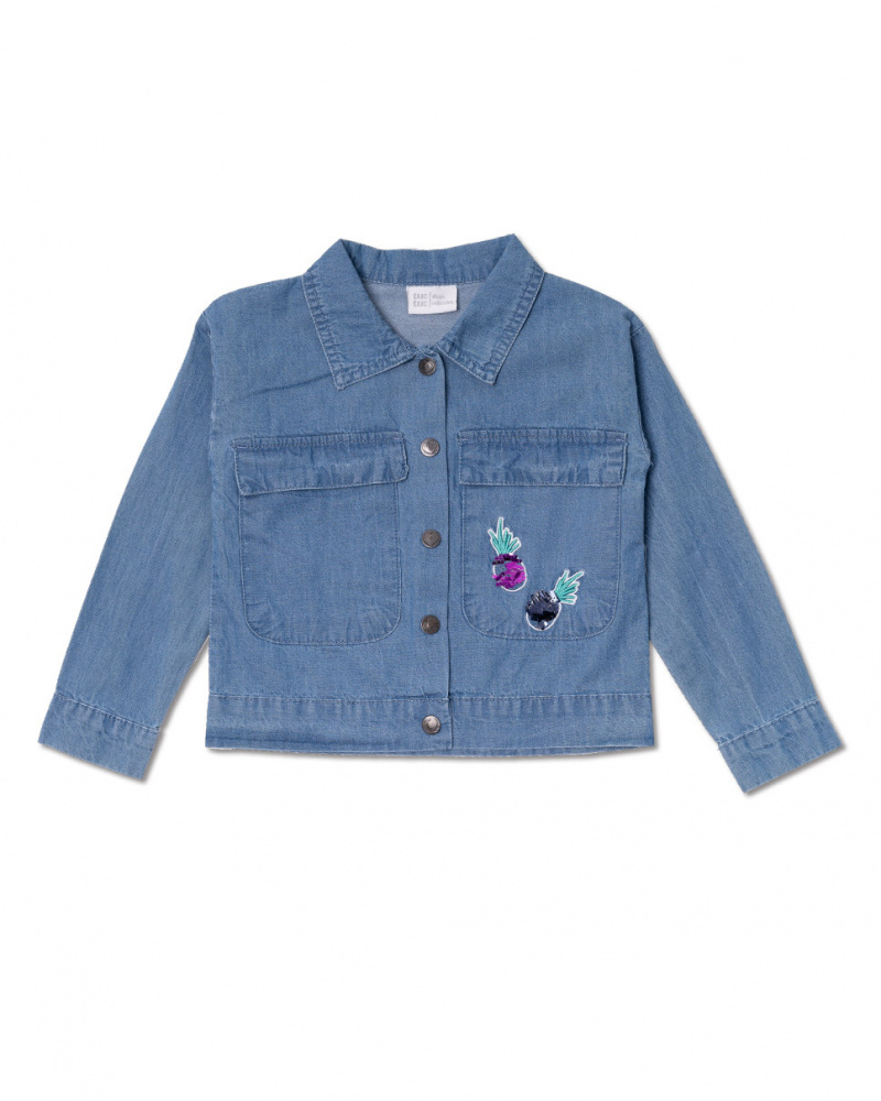 Veste en jean bleue pour fille Malibu