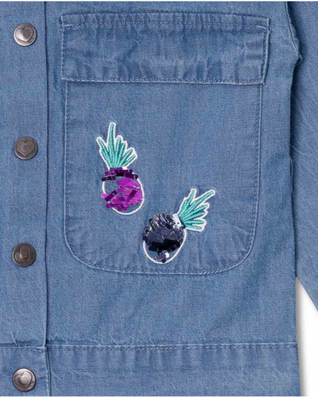 Veste en jean bleue pour fille Malibu Veste en jean bleue pour fille Malibu