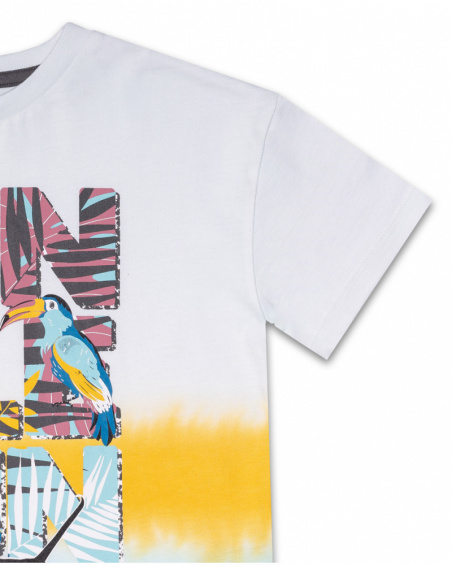 T-shirt en maille blanc 'Jungle' garçon Lost Paradise T-shirt en maille blanc 'Jungle' garçon Lost Paradise