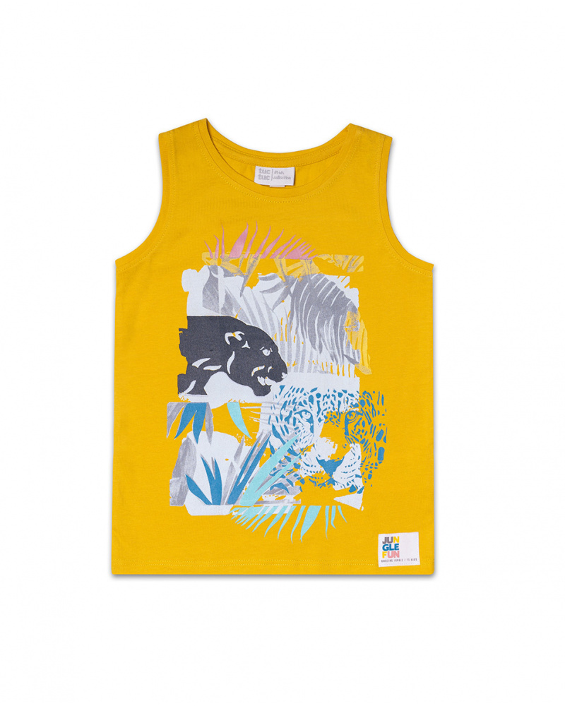 Débardeur en maille jaune pour garçon Lost Paradise