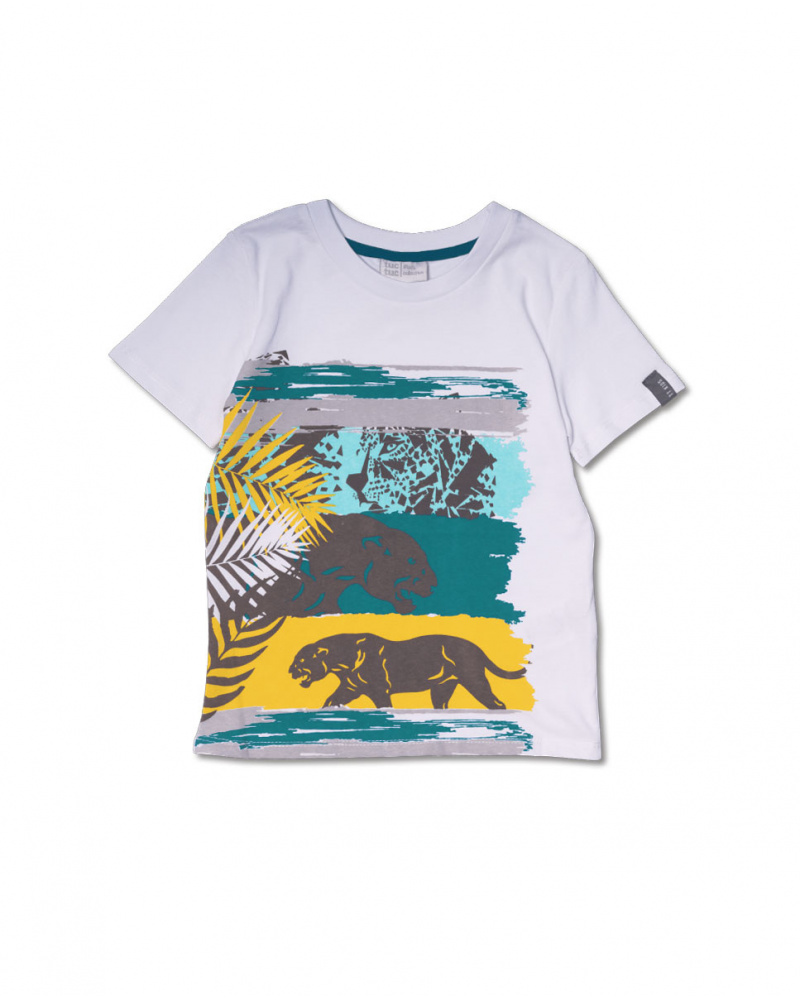 T-shirt blanc en maille garçon Lost Paradise