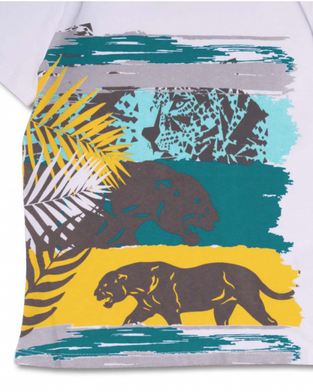 T-shirt blanc en maille garçon Lost Paradise T-shirt blanc en maille garçon Lost Paradise