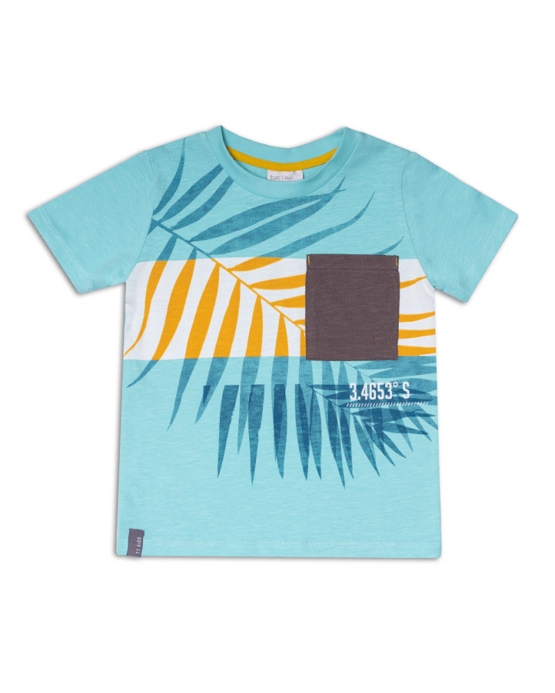 T-shirt bleu en maille garçon Lost Paradise