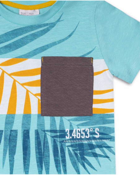 T-shirt bleu en maille garçon Lost Paradise T-shirt bleu en maille garçon Lost Paradise
