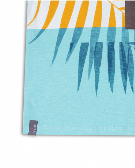 T-shirt bleu en maille garçon Lost Paradise T-shirt bleu en maille garçon Lost Paradise