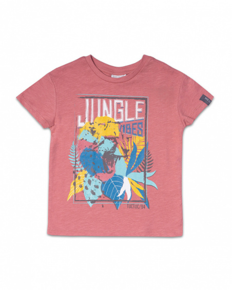 T-shirt garçon Lost Paradise en maille rouge T-shirt garçon Lost Paradise en maille rouge