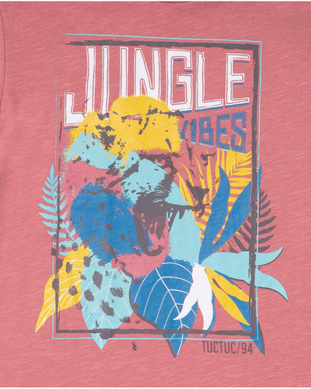 T-shirt garçon Lost Paradise en maille rouge T-shirt garçon Lost Paradise en maille rouge