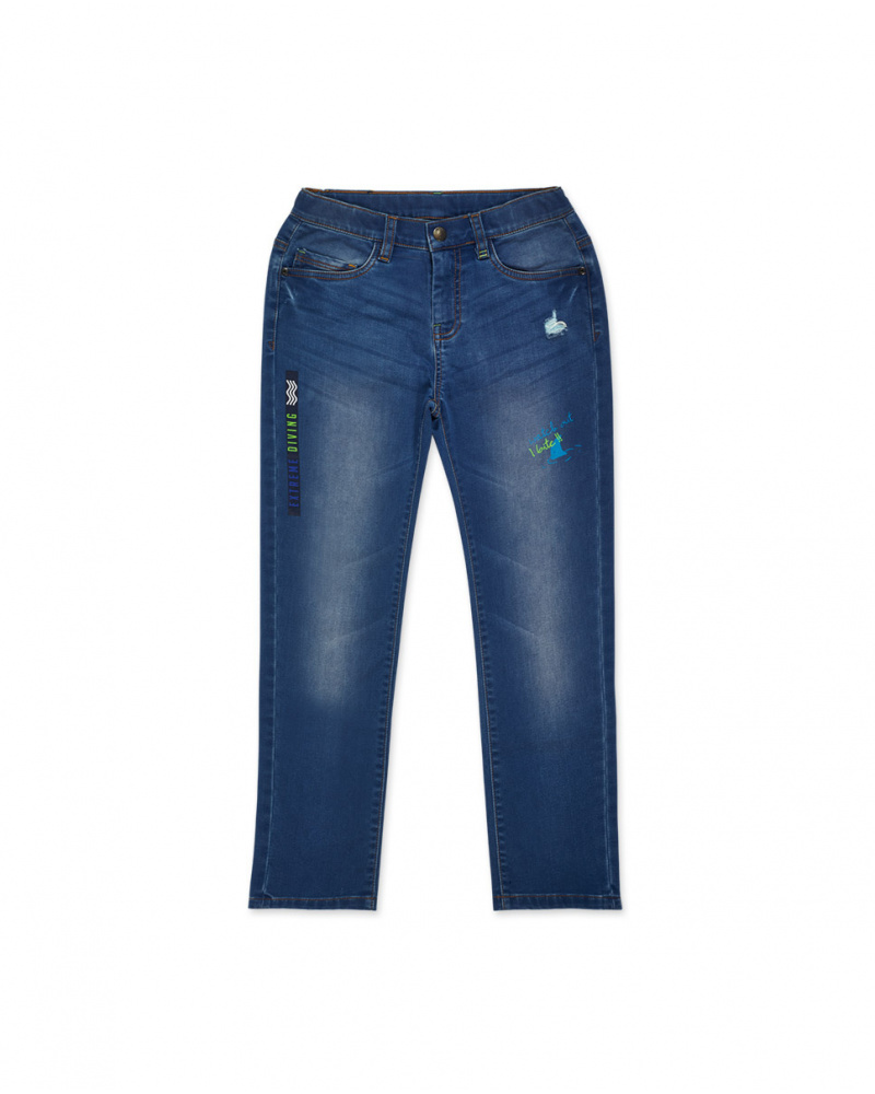Pantalon long en jean bleu pour garçon Diving Adventures