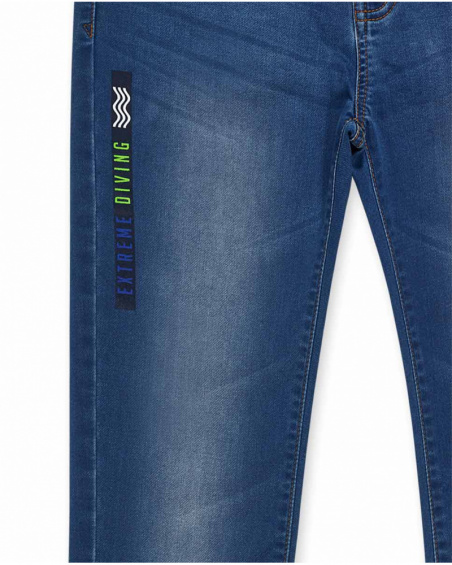 Pantalon long en jean bleu pour garçon Diving Adventures Pantalon long en jean bleu pour garçon Diving Adventures