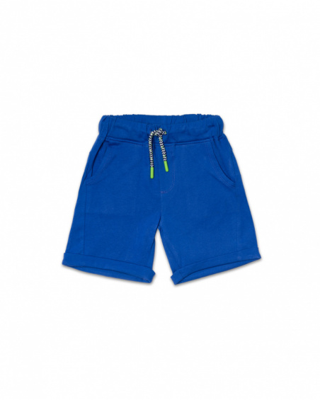 Short en maille bleu garçon Diving Adventures Short en maille bleu garçon Diving Adventures
