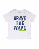 T-shirt blanc en maille 'brave wave' garçon Diving Adventures T-shirt blanc en maille 'brave wave' garçon Diving Adventures