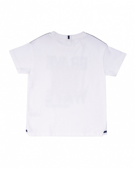 T-shirt blanc en maille 'brave wave' garçon Diving Adventures T-shirt blanc en maille 'brave wave' garçon Diving Adventures
