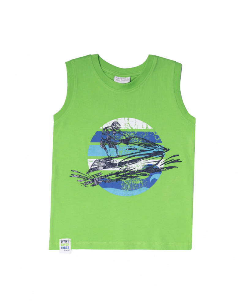 Débardeur tricot vert garçon Diving Adventures