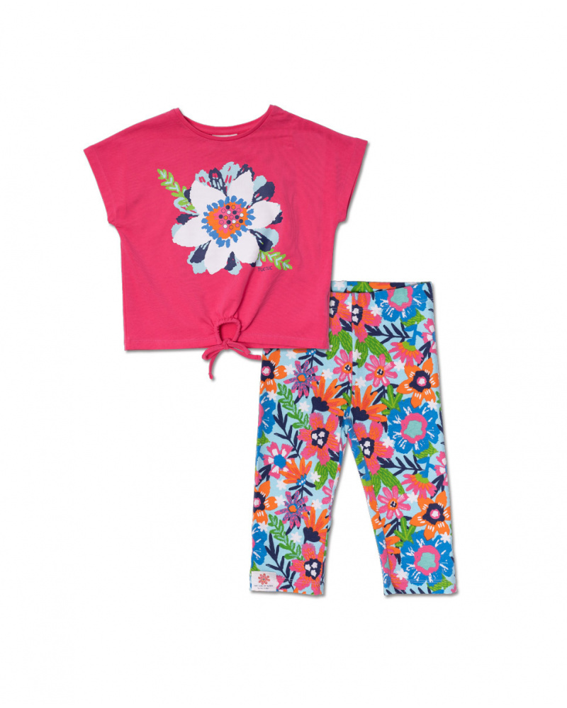 Ensemble tricot fille Amazonia fuchsia