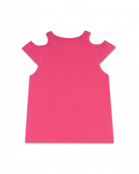 T-shirt Amazonia fille fushia en maille T-shirt Amazonia fille fushia en maille