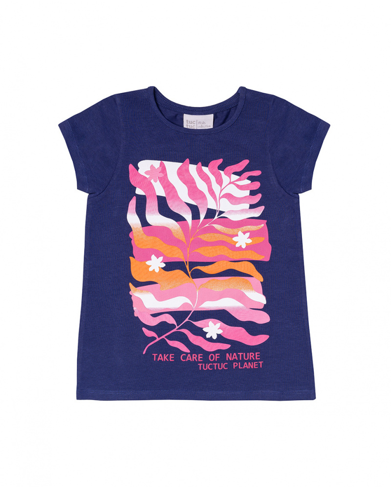 T-shirt en maille bleu pour fille Amazonia