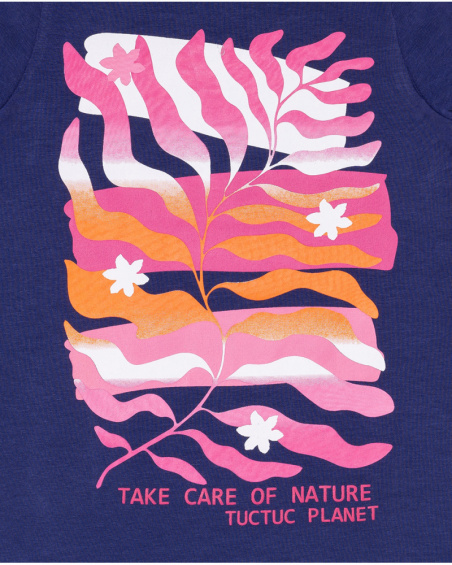 T-shirt en maille bleu pour fille Amazonia T-shirt en maille bleu pour fille Amazonia