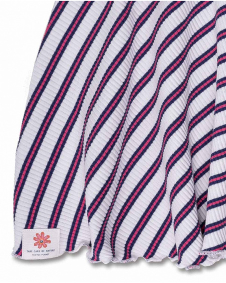 Robe en maille rayée pour fille Amazonia Robe en maille rayée pour fille Amazonia