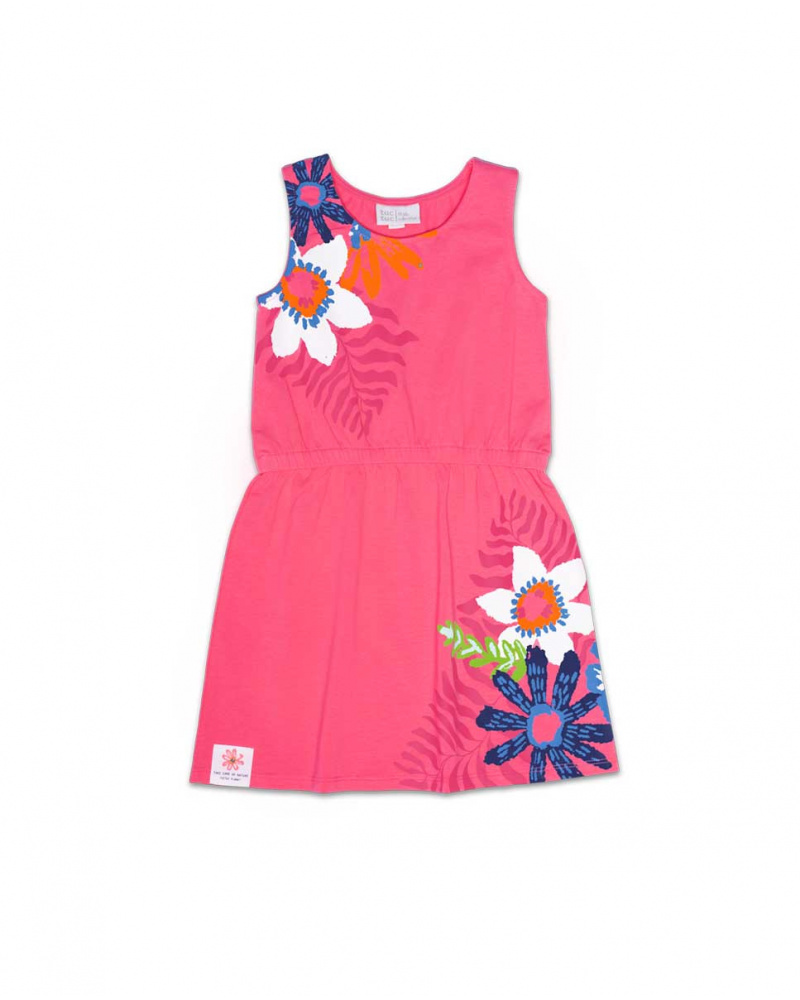 Robe Amazonia fille en maille fuchsia