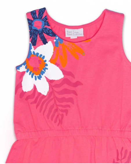 Robe Amazonia fille en maille fuchsia Robe Amazonia fille en maille fuchsia