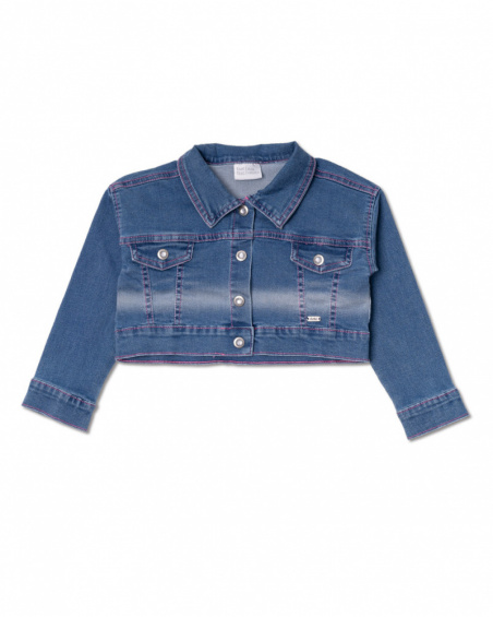 Veste en jean bleu pour fille Amazonia Veste en jean bleu pour fille Amazonia