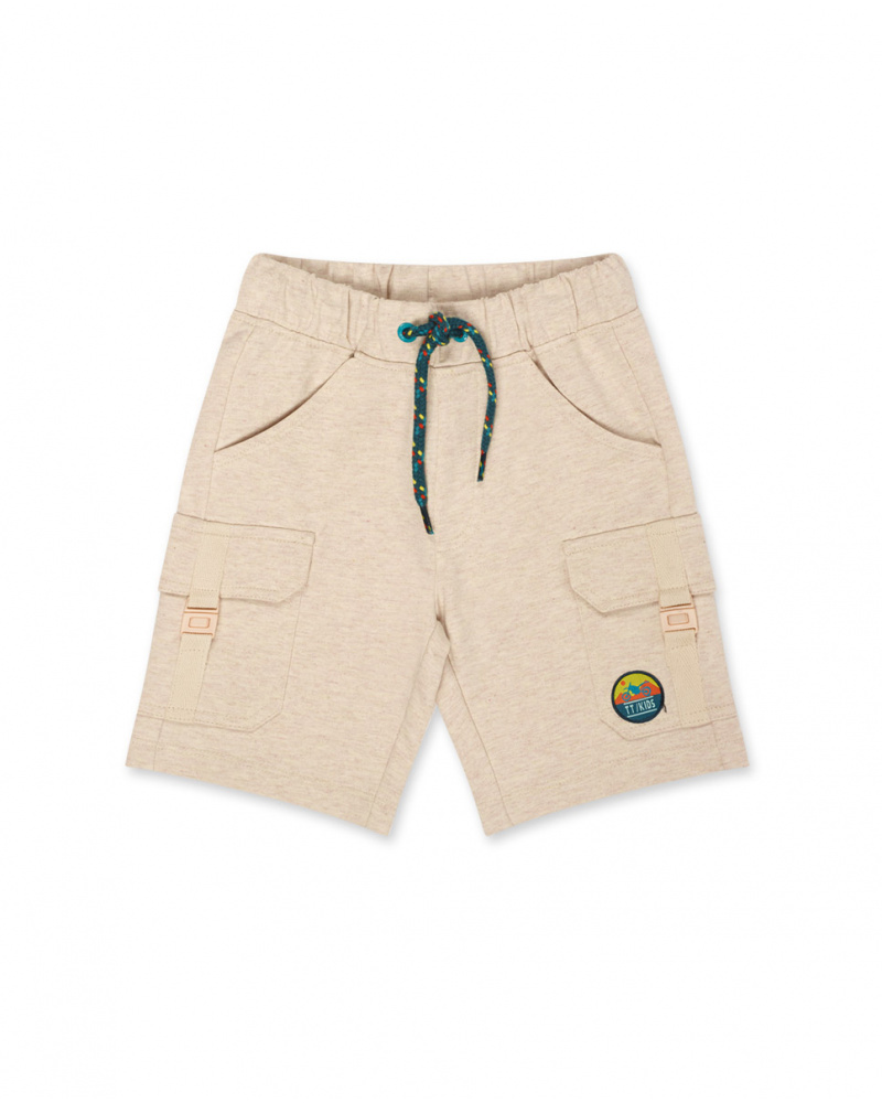 Bermuda peluche beige garçon Tout Terrain